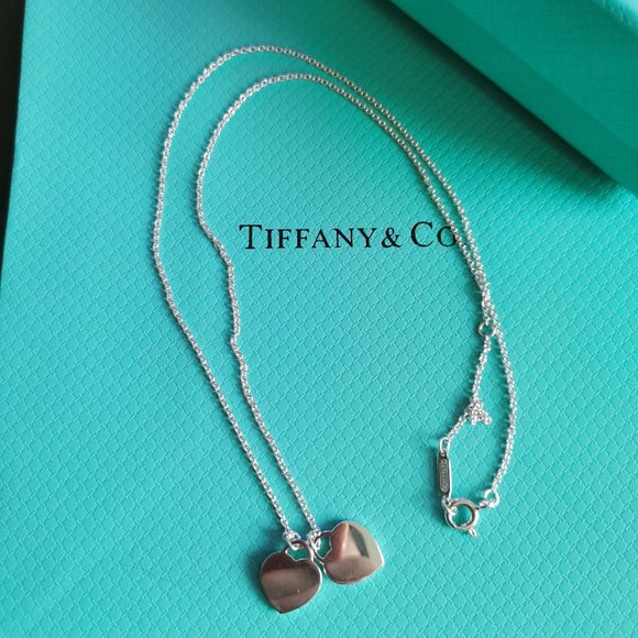 Tiffany & Co Blue Double Heart Return To Tiffany - Picture 5 of 5